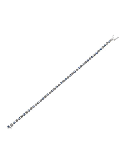 Armband aus 375 Weißgold mit 2.70 Karat Diamant mit Saphir