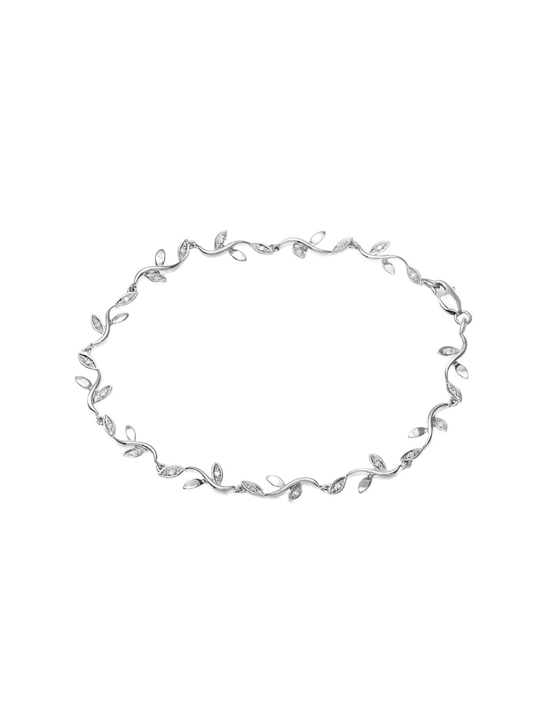 Armband aus 375 Weißgold mit 0.10 Karat Diamant