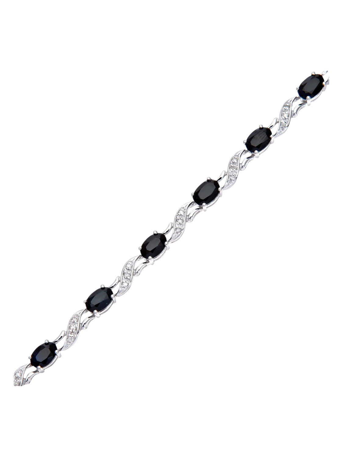 Armband aus 375 Gelbgold mit Diamant mit Saphir