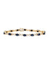 Armband aus 375 Gelbgold mit Diamant mit Saphir Infinity-Design