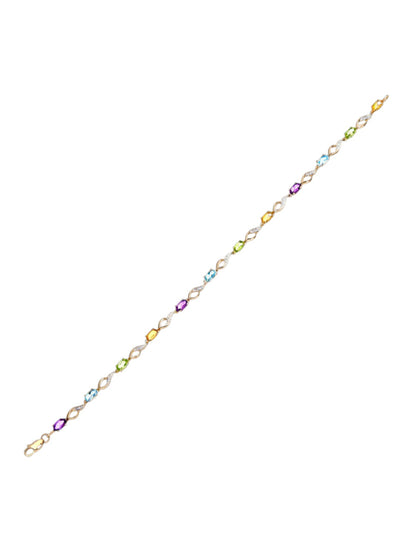 Armband aus 375 Gelbgold mit Diamant mit Amethyst