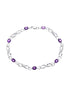 Armband aus 375 Weißgold mit Diamant mit Amethyst