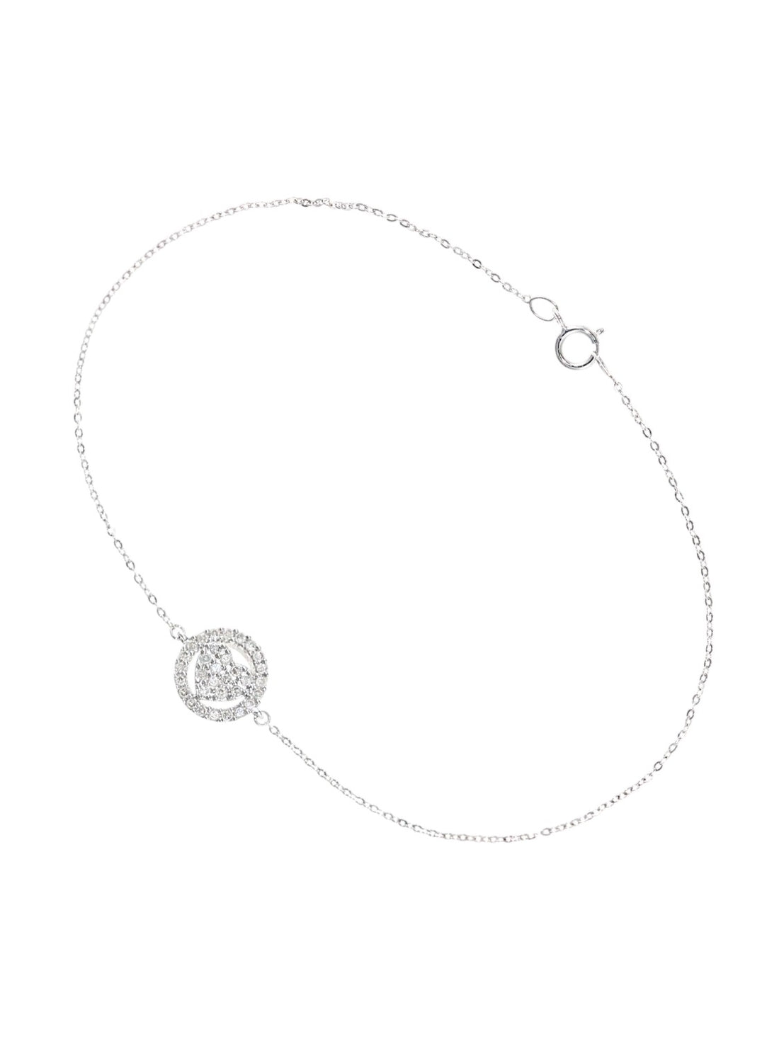 Armband aus 375 Weißgold mit Diamant Herz-Design