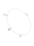 Armband aus 375 Weißgold mit Diamant Herz-Design