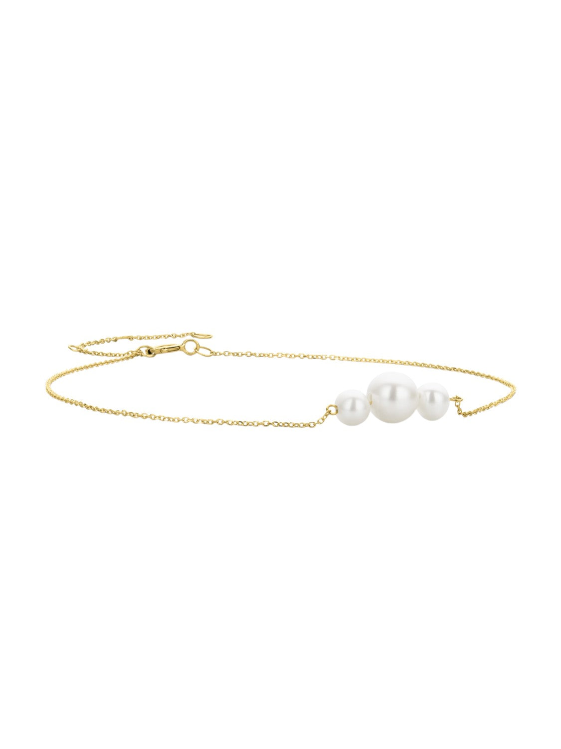 Armband aus 585 Gelbgold mit Perle