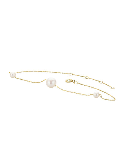 Armband aus 585 Gelbgold mit Perle