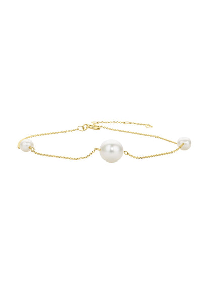 Armband aus 585 Gelbgold mit Perle
