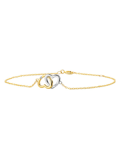Armband aus 375 Gelbgold mit 0.02 Karat Diamant