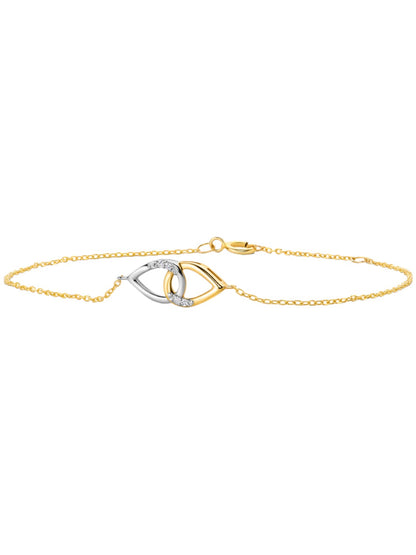Armband aus 375 Gelbgold mit 0.02 Karat Diamant