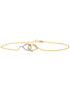 Armband aus 375 Gelbgold mit 0.02 Karat Diamant