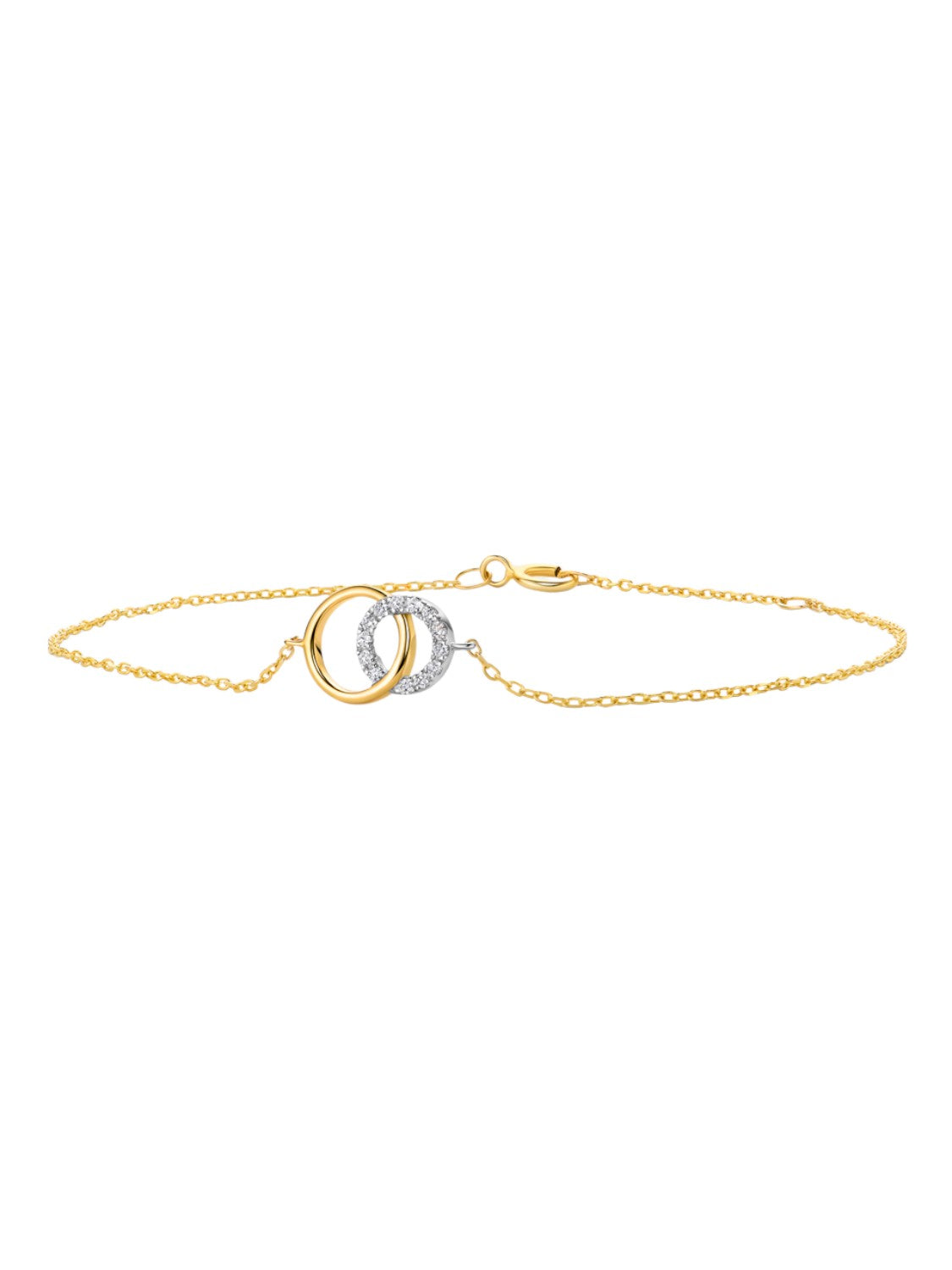 Armband aus 375 Gelbgold mit 0.07 Karat Diamant