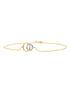 Armband aus 375 Gelbgold mit 0.07 Karat Diamant