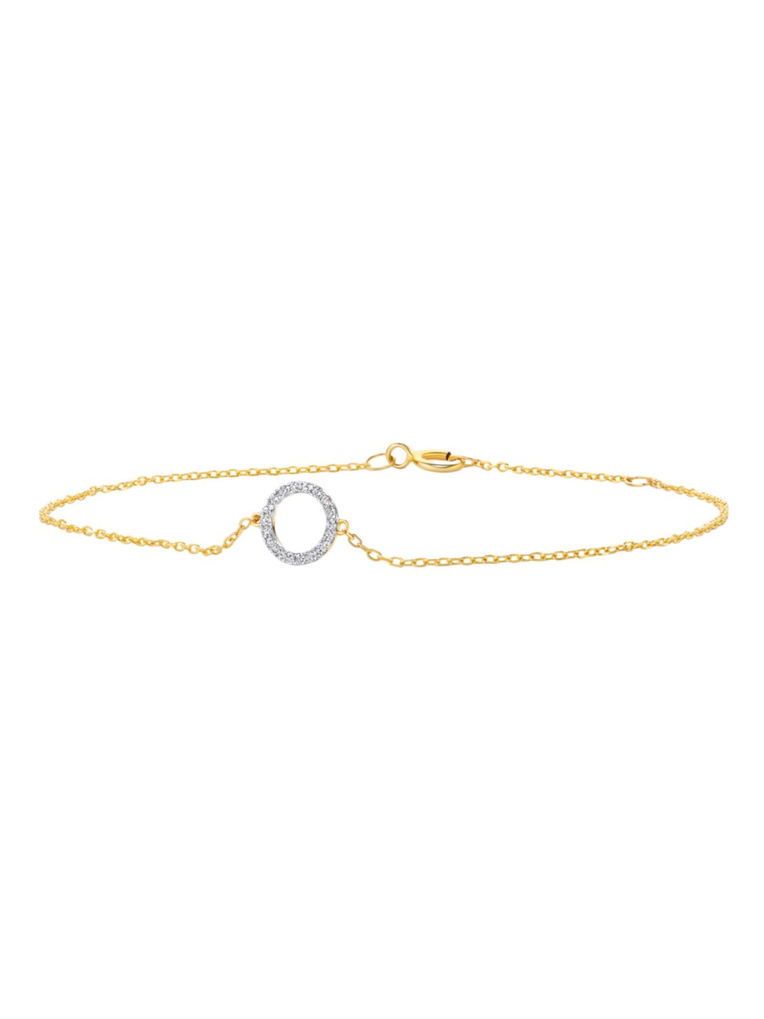 Armband aus 375 Gelbgold mit 0.06 Karat Diamant