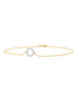 Armband aus 375 Gelbgold mit 0.06 Karat Diamant