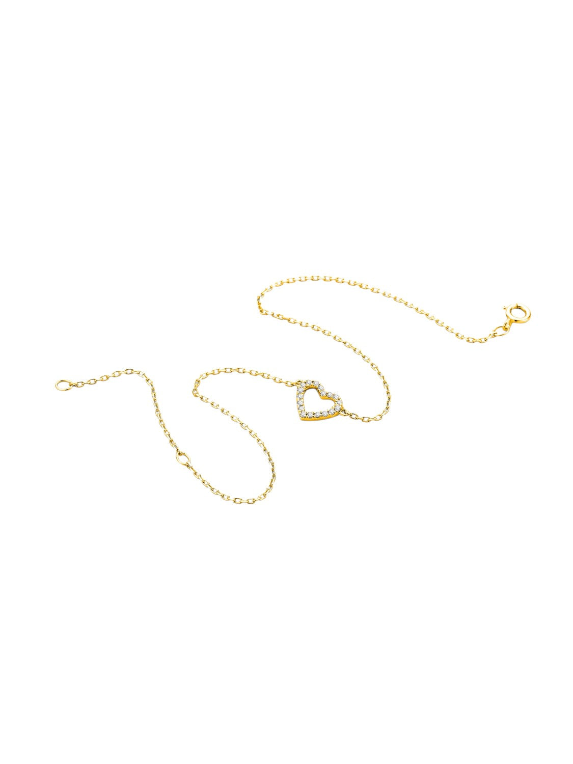 Armband aus 375 Gelbgold mit Diamant