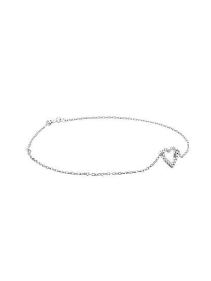 Armband aus 375 Weißgold mit Diamant