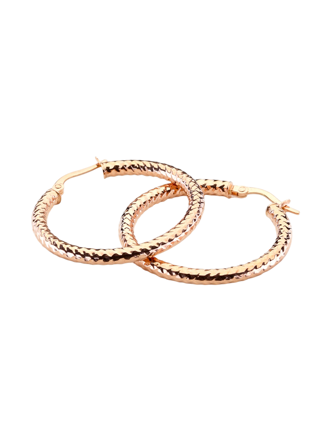 Hoop Earrings in Rose Gold
