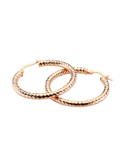 Hoop Earrings in Rose Gold