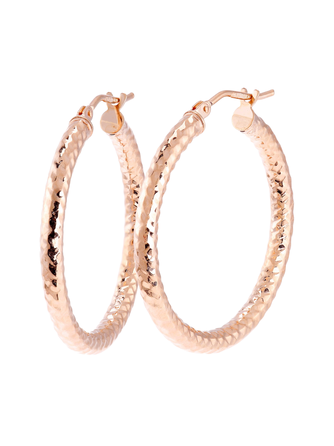Hoop Earrings in Rose Gold