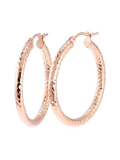Hoop Earrings in Rose Gold