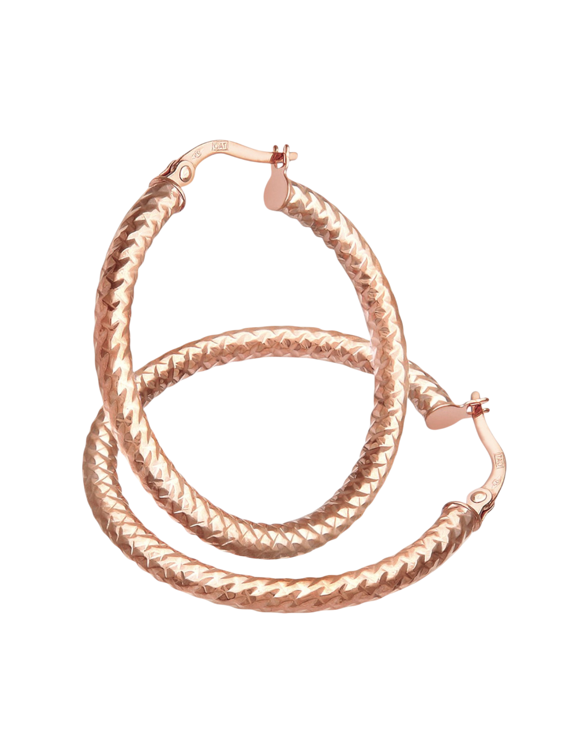 Hoop Earrings in Rose Gold
