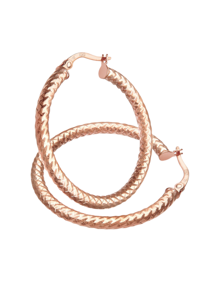 Hoop Earrings in Rose Gold