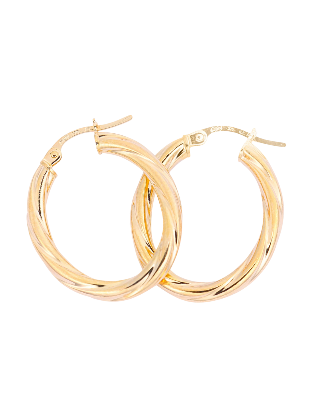 Hoop earrings in 375 (9K) Yellow Gold