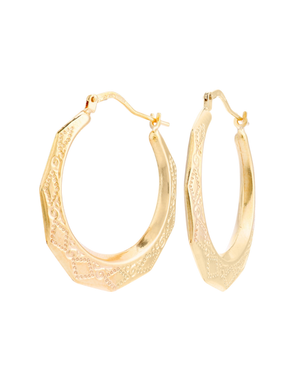 Hoop earrings in 375 (9K) Yellow Gold