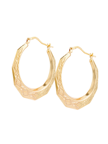 Hoop earrings in 375 (9K) Yellow Gold