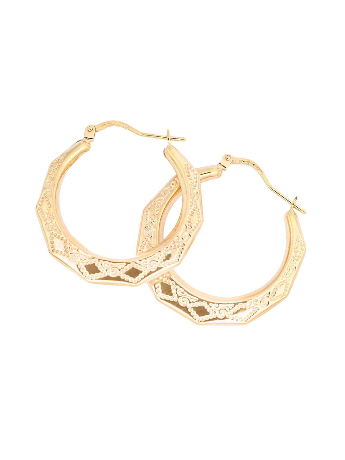 Hoop earrings in 375 (9K) Yellow Gold