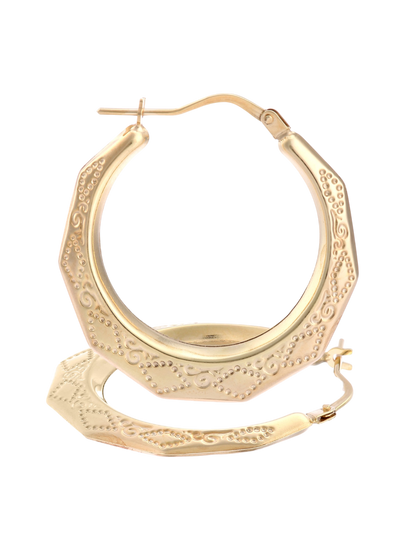 Hoop earrings in 375 (9K) Yellow Gold