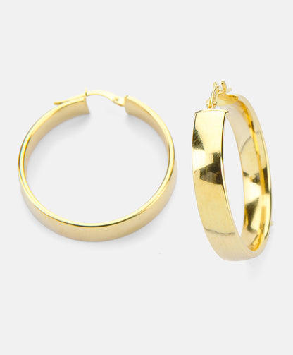 Hoop earrings in 375 (9K) Yellow Gold