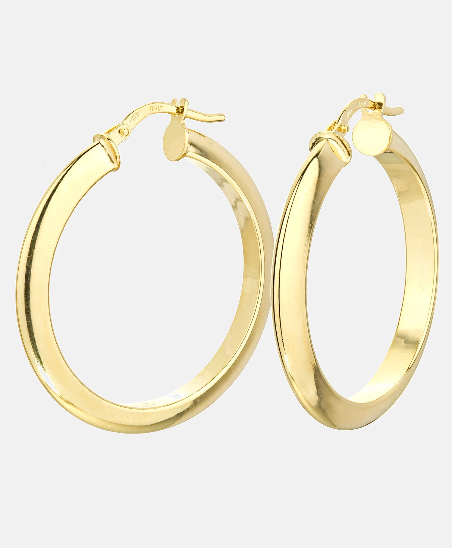 Hoop earrings in 375 (9K) Yellow Gold