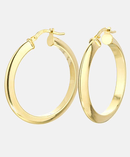 Hoop earrings in 375 (9K) Yellow Gold