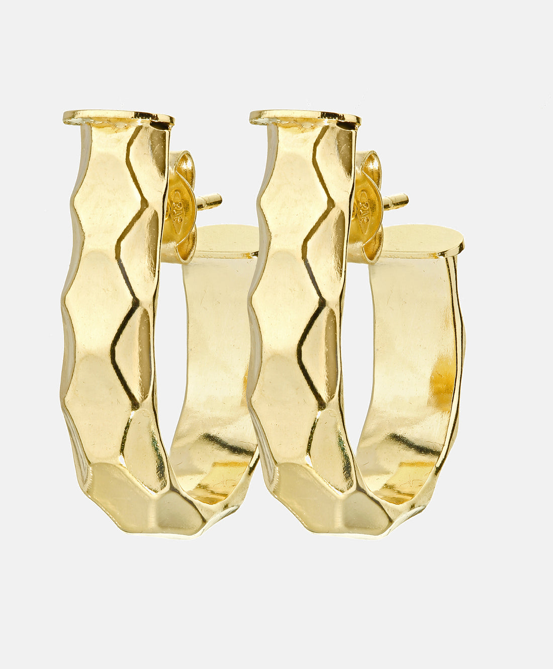 Hoop earrings in 375 (9K) Yellow Gold