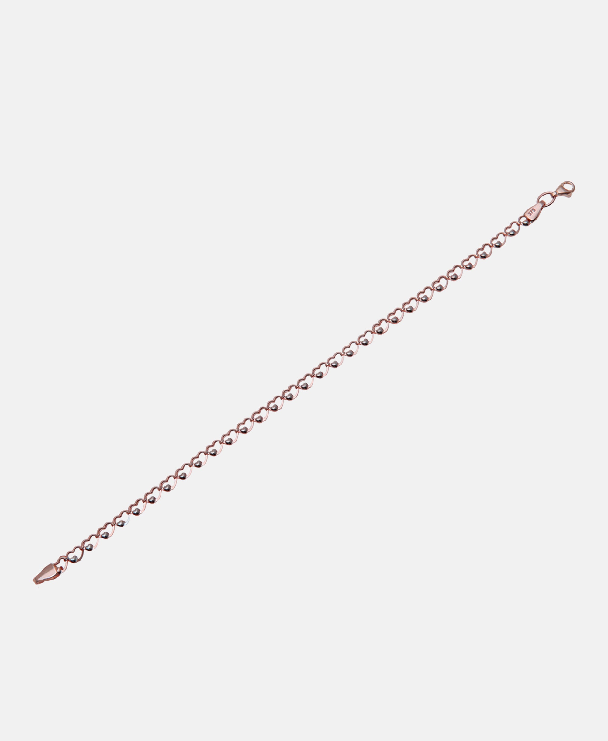 Armband aus 375 Roségold Herz-Design