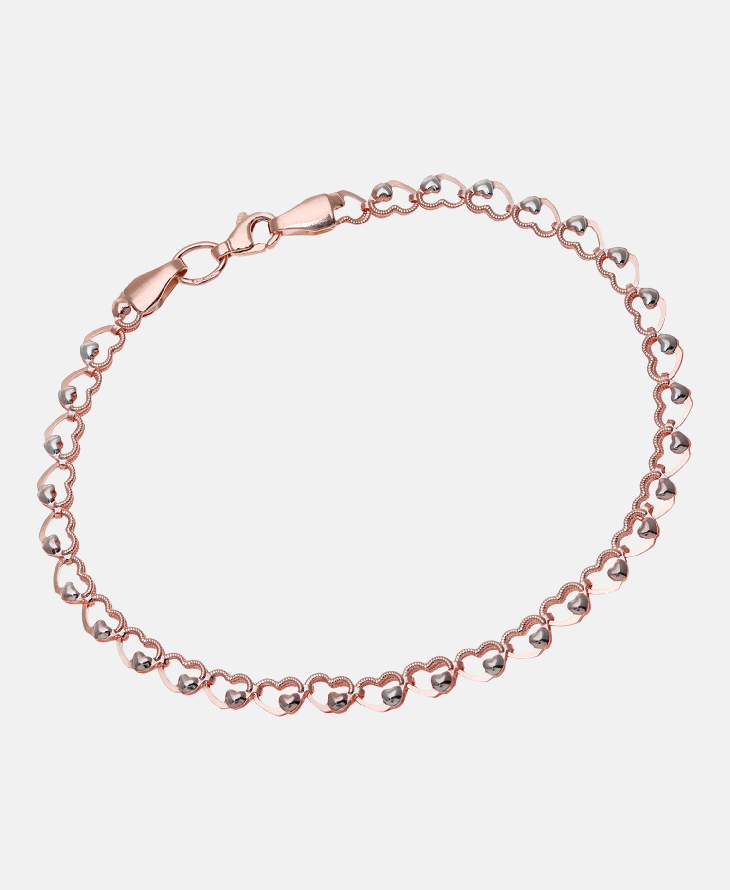 Armband aus 375 Roségold Herz-Design