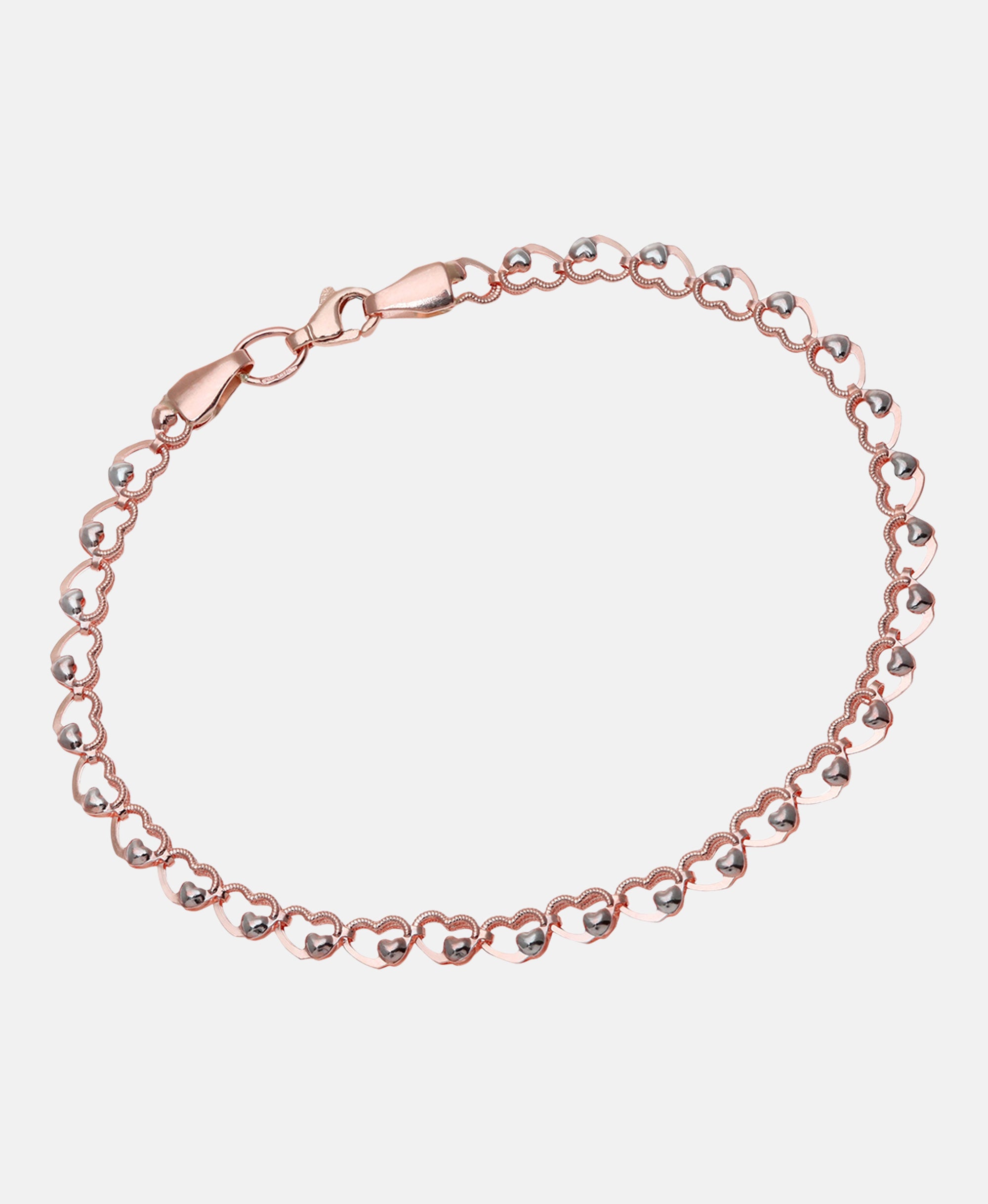 Armband aus 375 Roségold Herz-Design