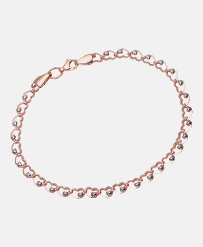 Armband aus 375 Roségold Herz-Design