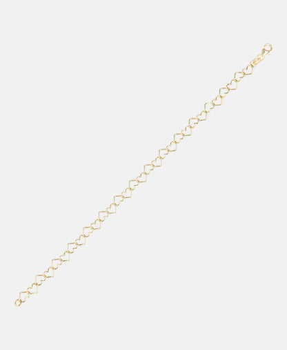 Armband aus 375 Gelbgold Herz-Design