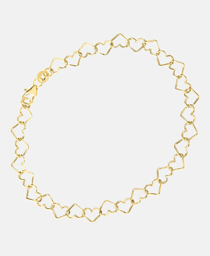 Armband aus 375 Gelbgold Herz-Design