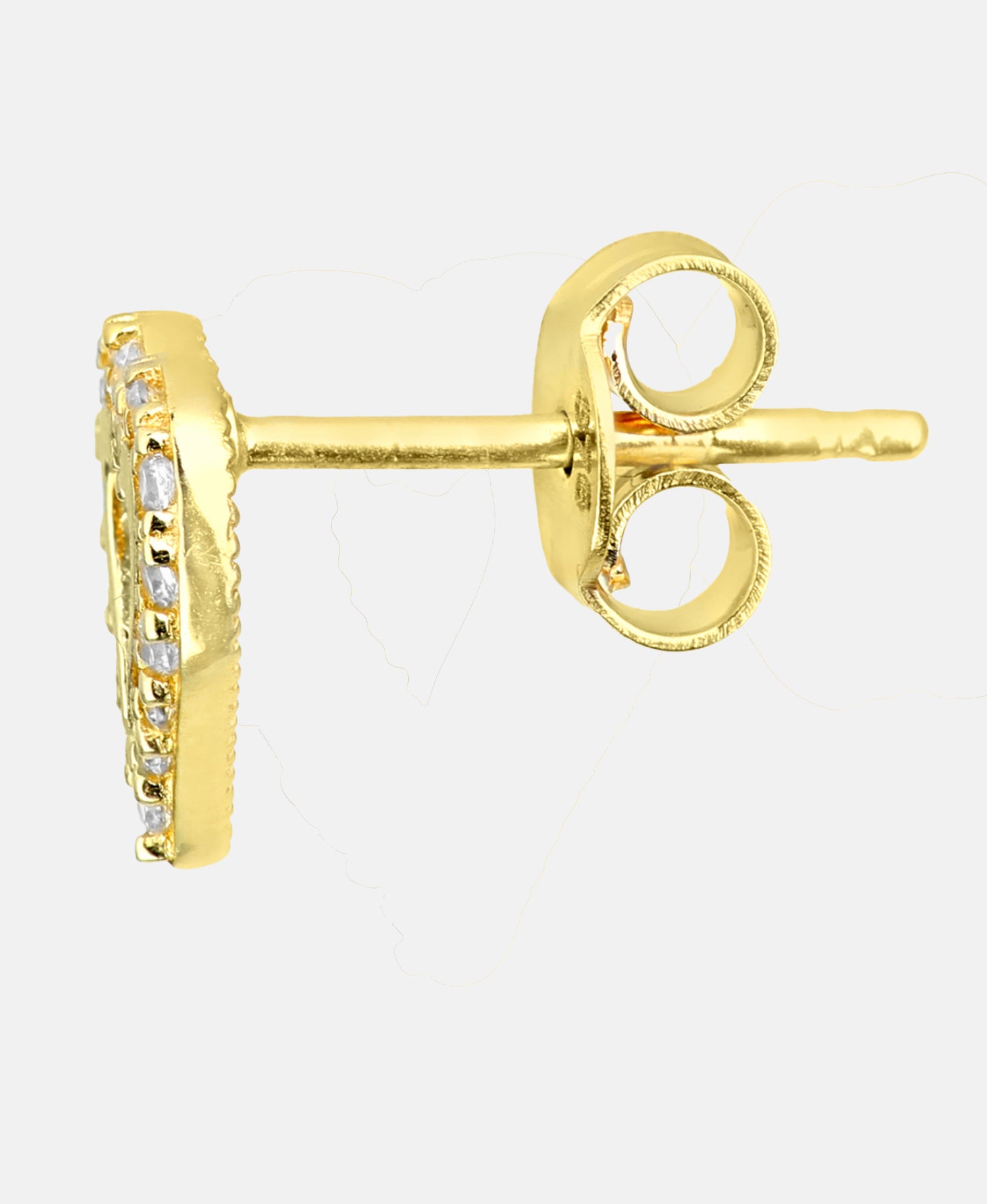 Ohrstecker aus 375 Gelbgold mit Zirkonia Herz-Design