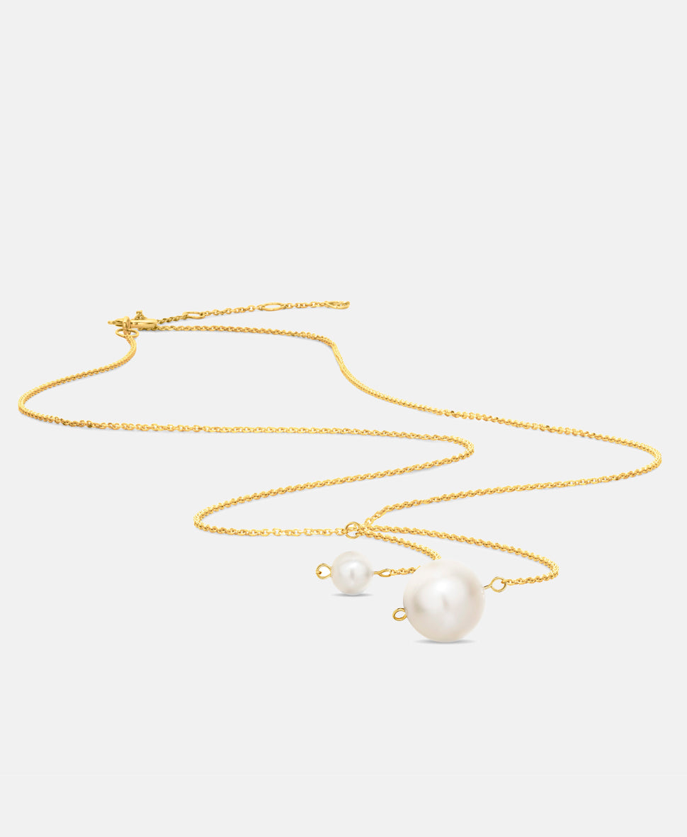 Halskette aus 585 Gelbgold mit Perle