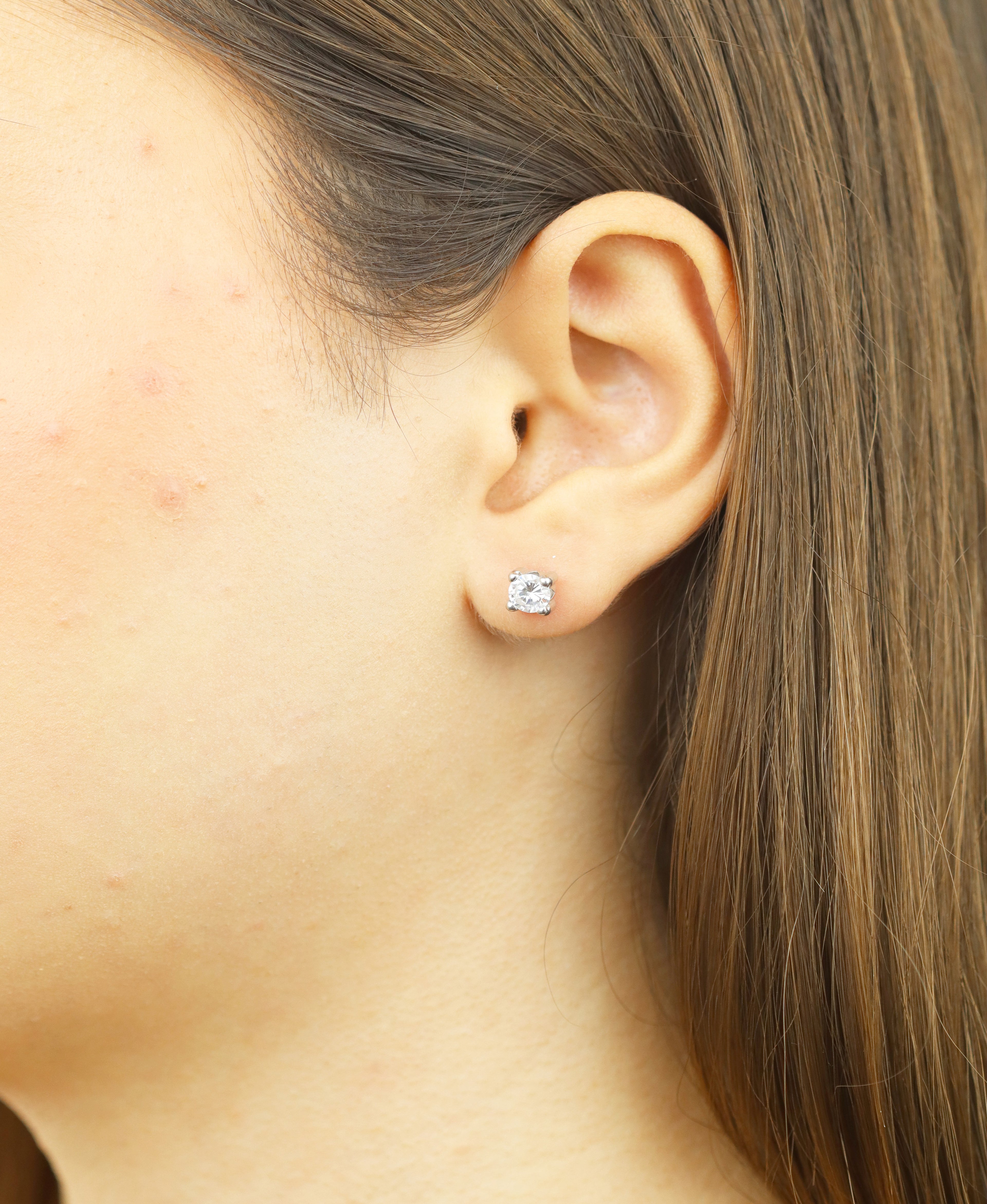 Ohrringe aus 375 Weißgold mit Zirkonia