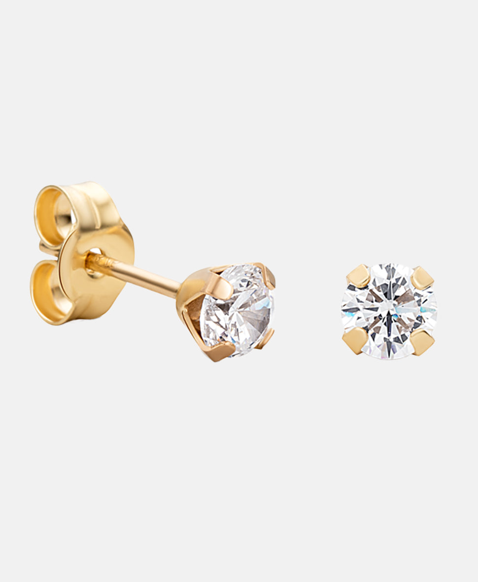 Ohrringe aus 375 Gelbgold mit Zirkonia