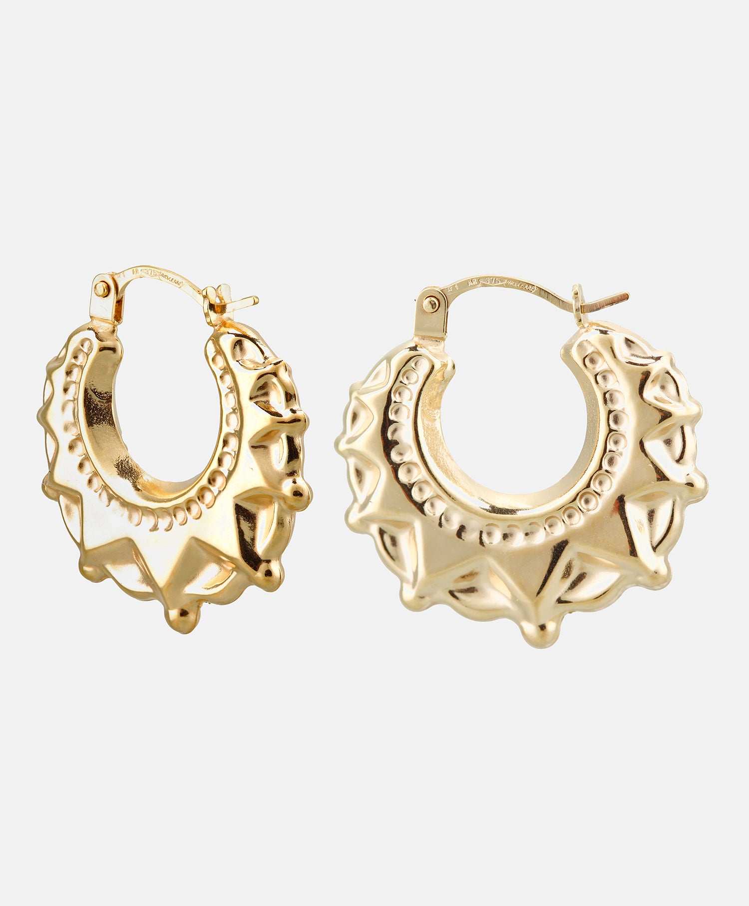 Hoop earrings in 375 (9K) Yellow Gold