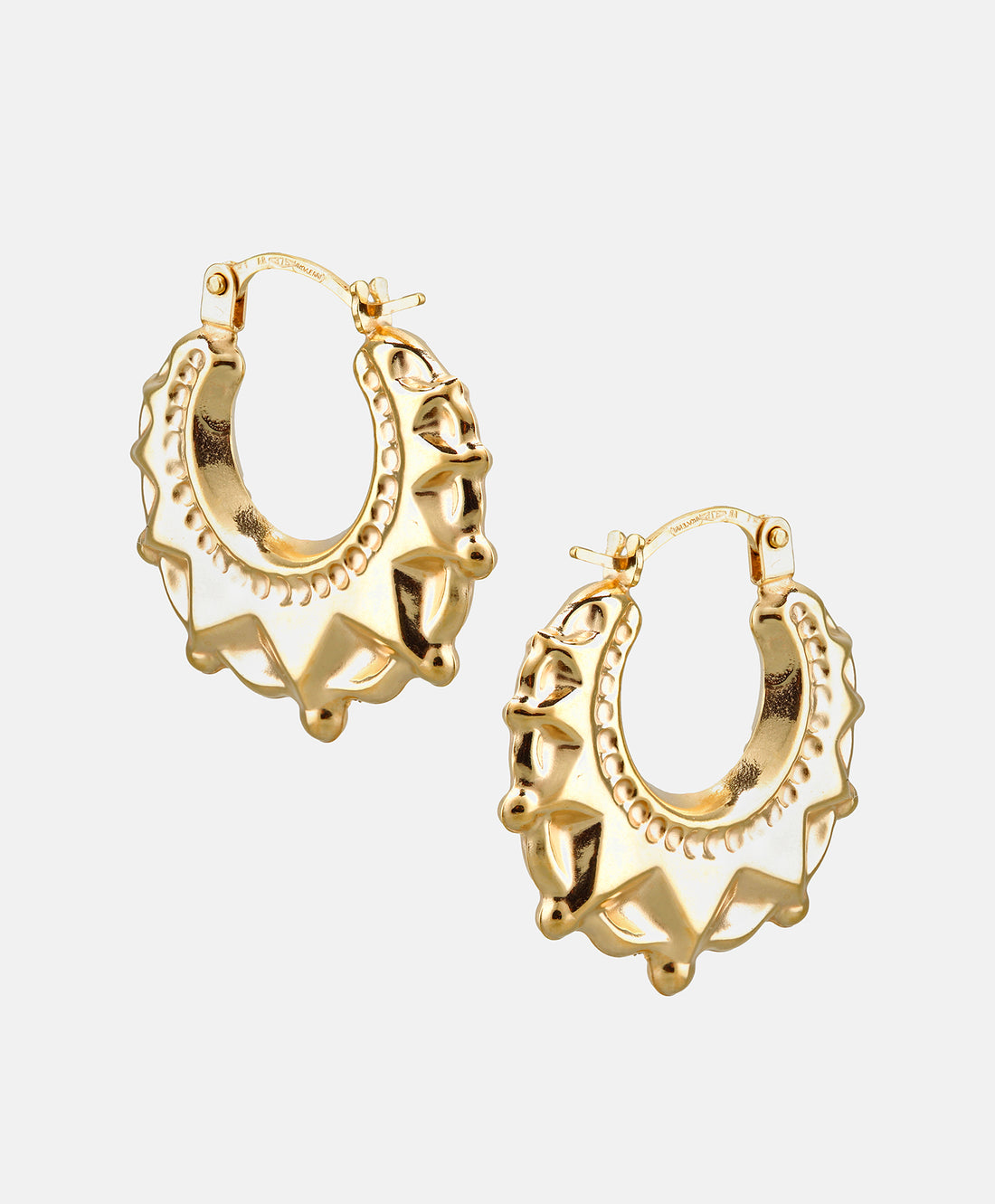 Hoop earrings in 375 (9K) Yellow Gold