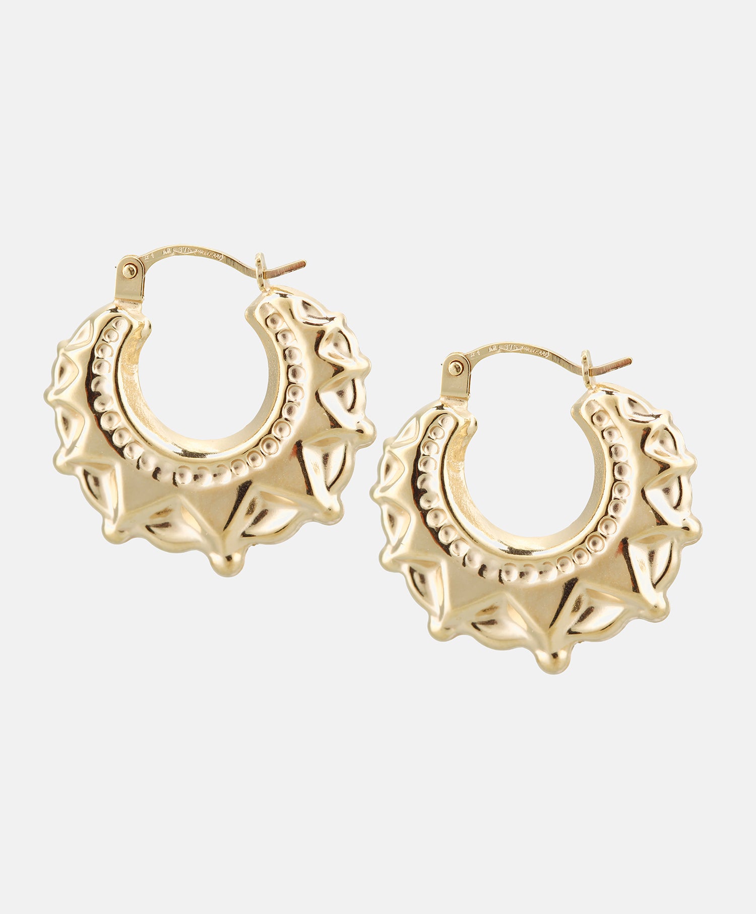 Hoop earrings in 375 (9K) Yellow Gold