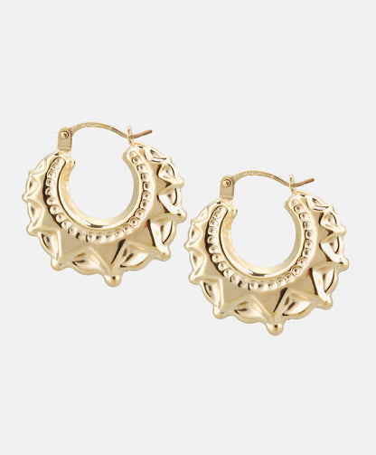 Hoop earrings in 375 (9K) Yellow Gold