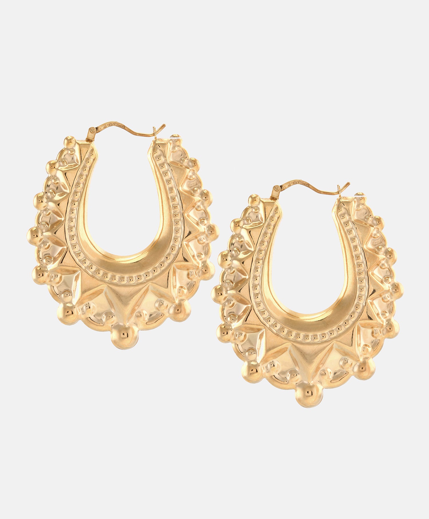 Hoop earrings in 375 (9K) Yellow Gold
